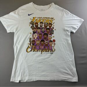 Nike White Los Angeles Lakers Cartoon Team Champions Tee